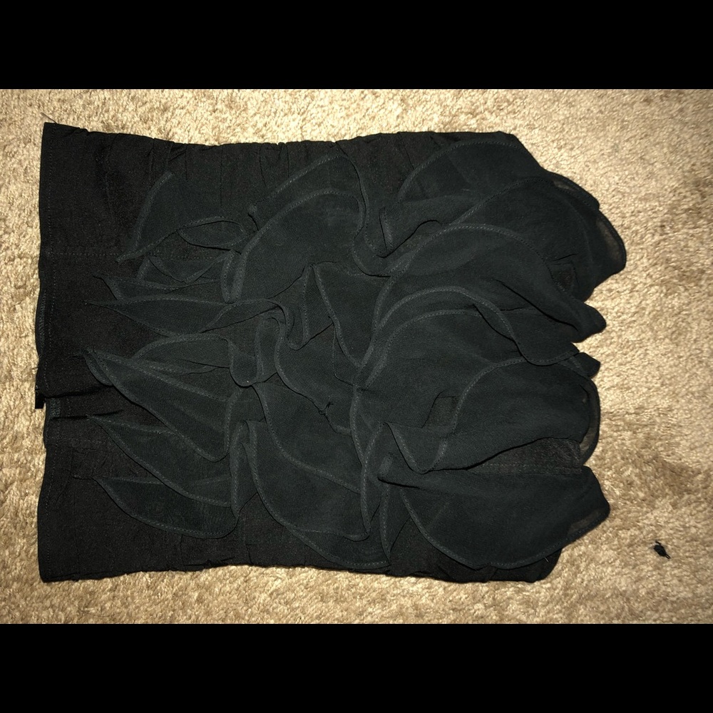 Black strapless top
